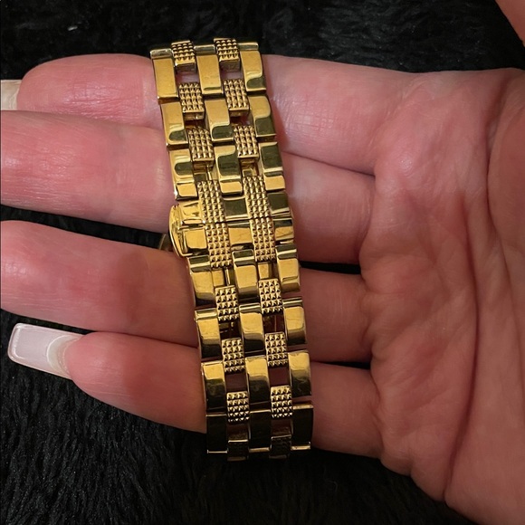 Versace Gold-Tone Watch with White Dial - Picture 2 of 3